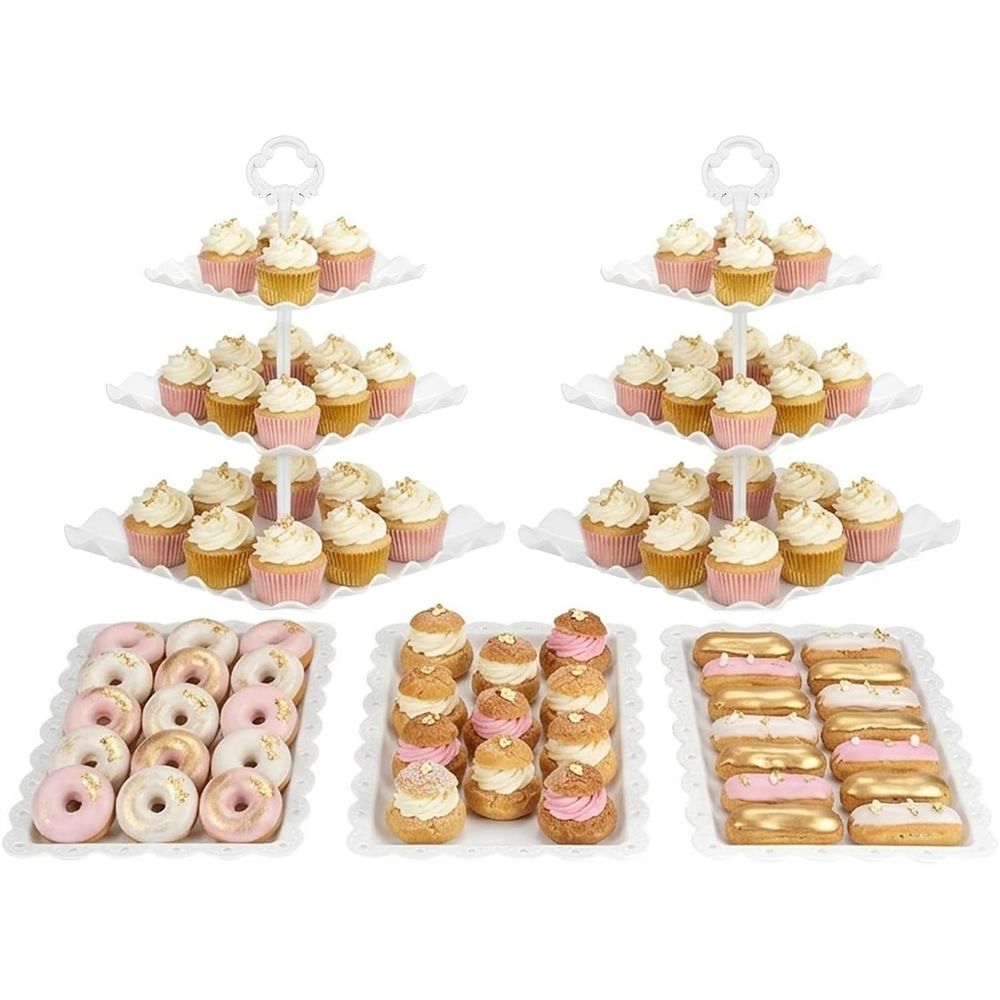Cupcake Stand Tier - Set 5 Rak Kue dengan 2