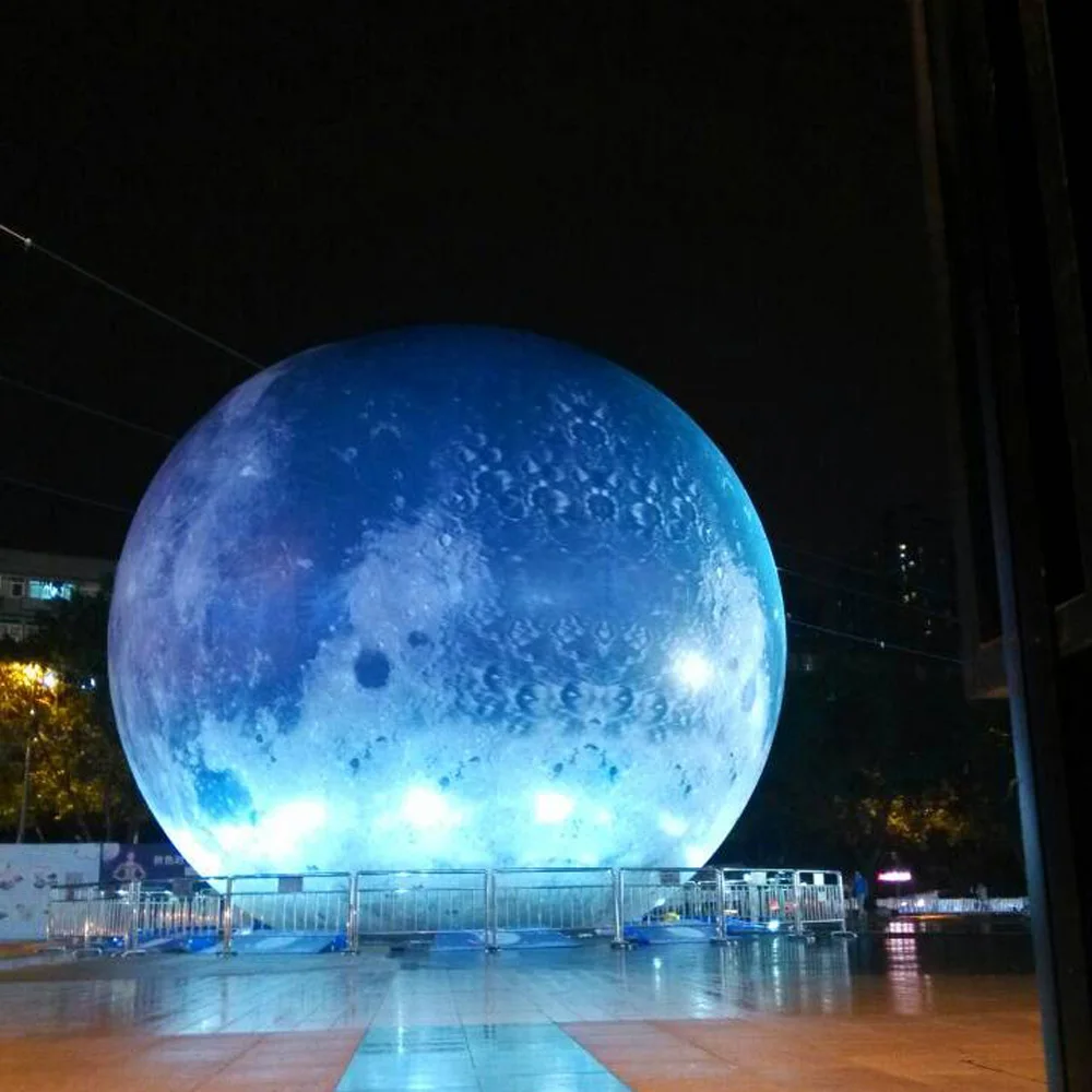Led Balloon Light - Bola Bulan Biru Tiup Raksasa dengan