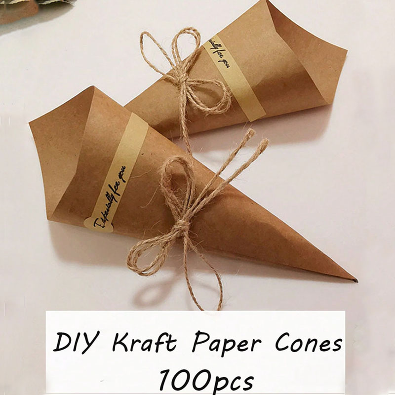Cotton Candy Cone - Kertas bungkus bunga mawar kering kerucut