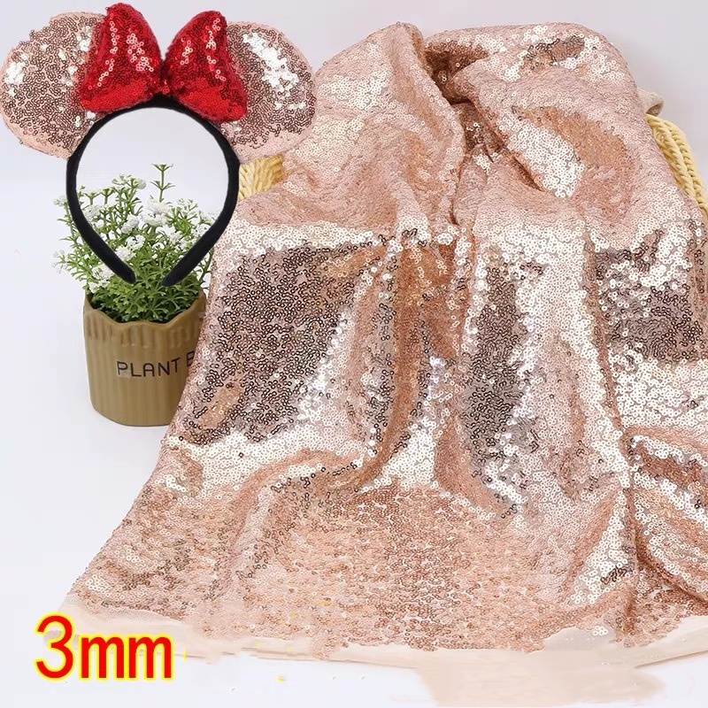 Glitter Tablecloth - Kain Payet Kecil 3mm Untuk Gaun