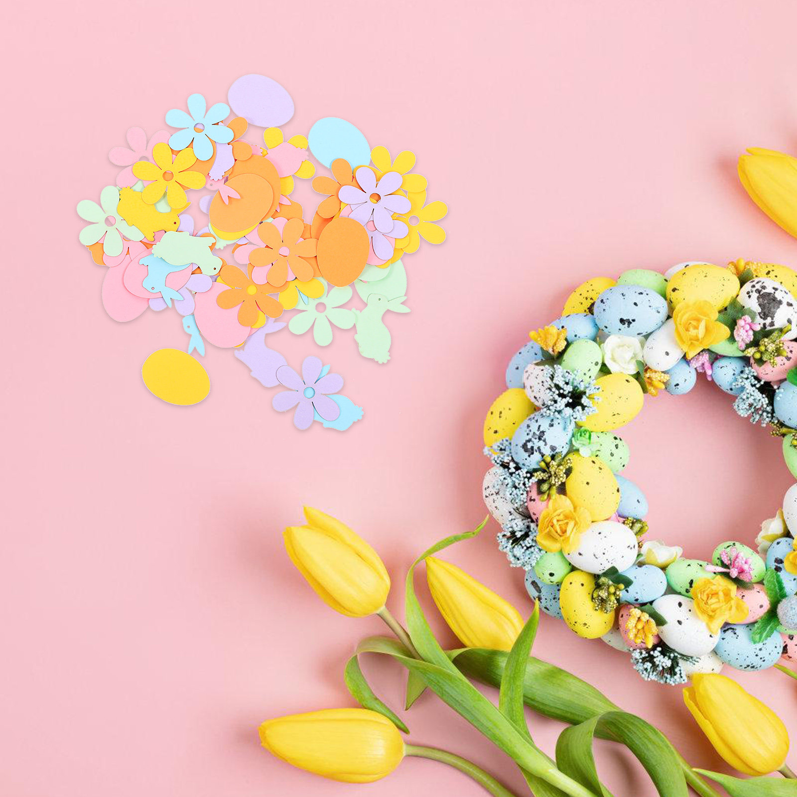 100Pcs Konfeti Kelinci Paskah  - Papercraft Supply Confetti ulasan dan harga