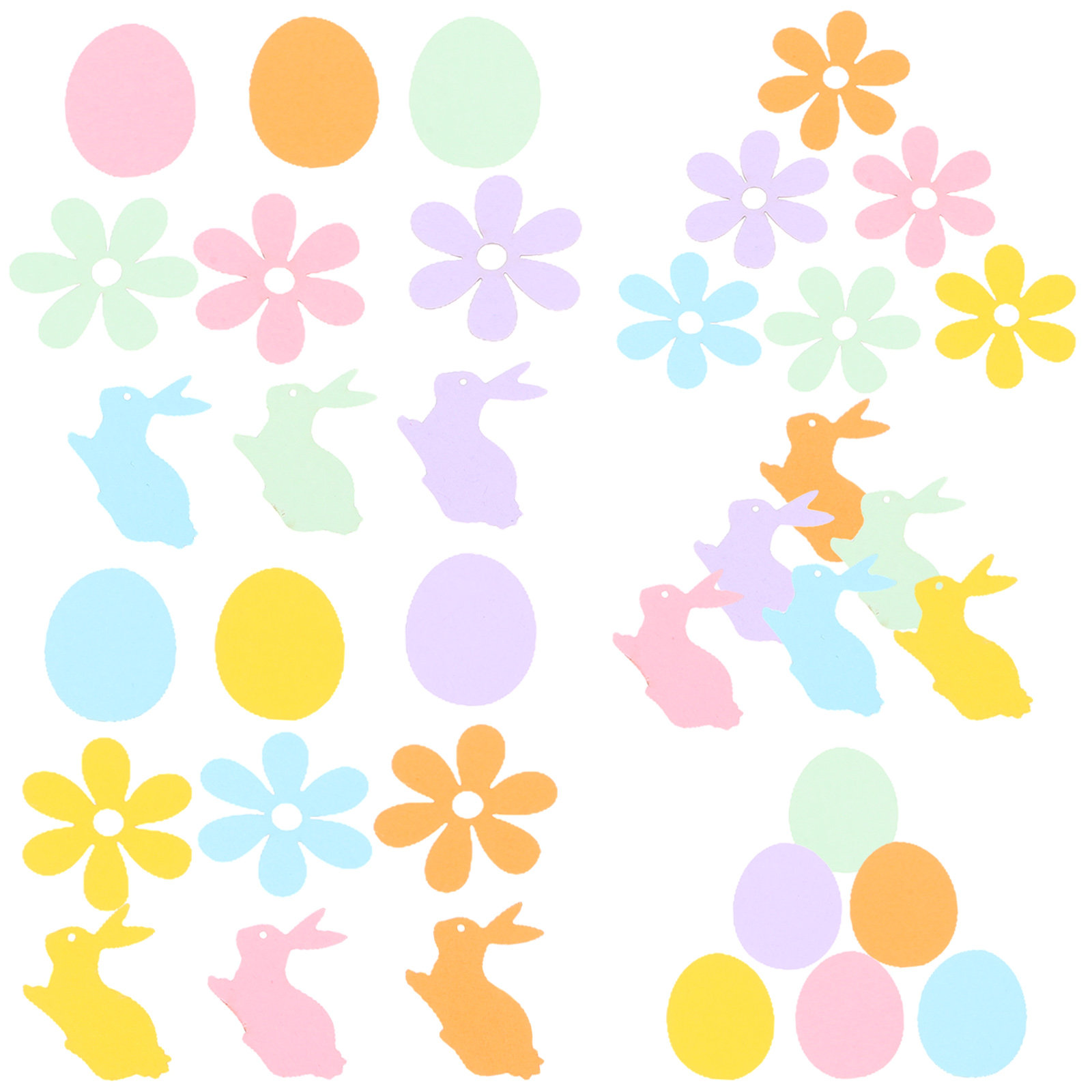 100Pcs Konfeti Kelinci Paskah  - Papercraft Supply Confetti ulasan dan harga