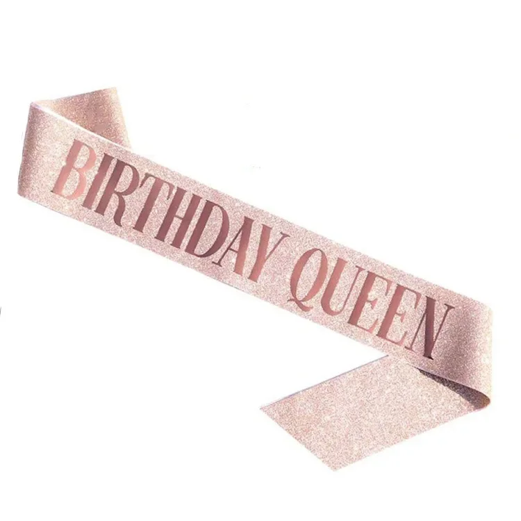 Ulang Tahun Ratu mahkota gadis - Birthday Sash Glitter ulasan dan harga