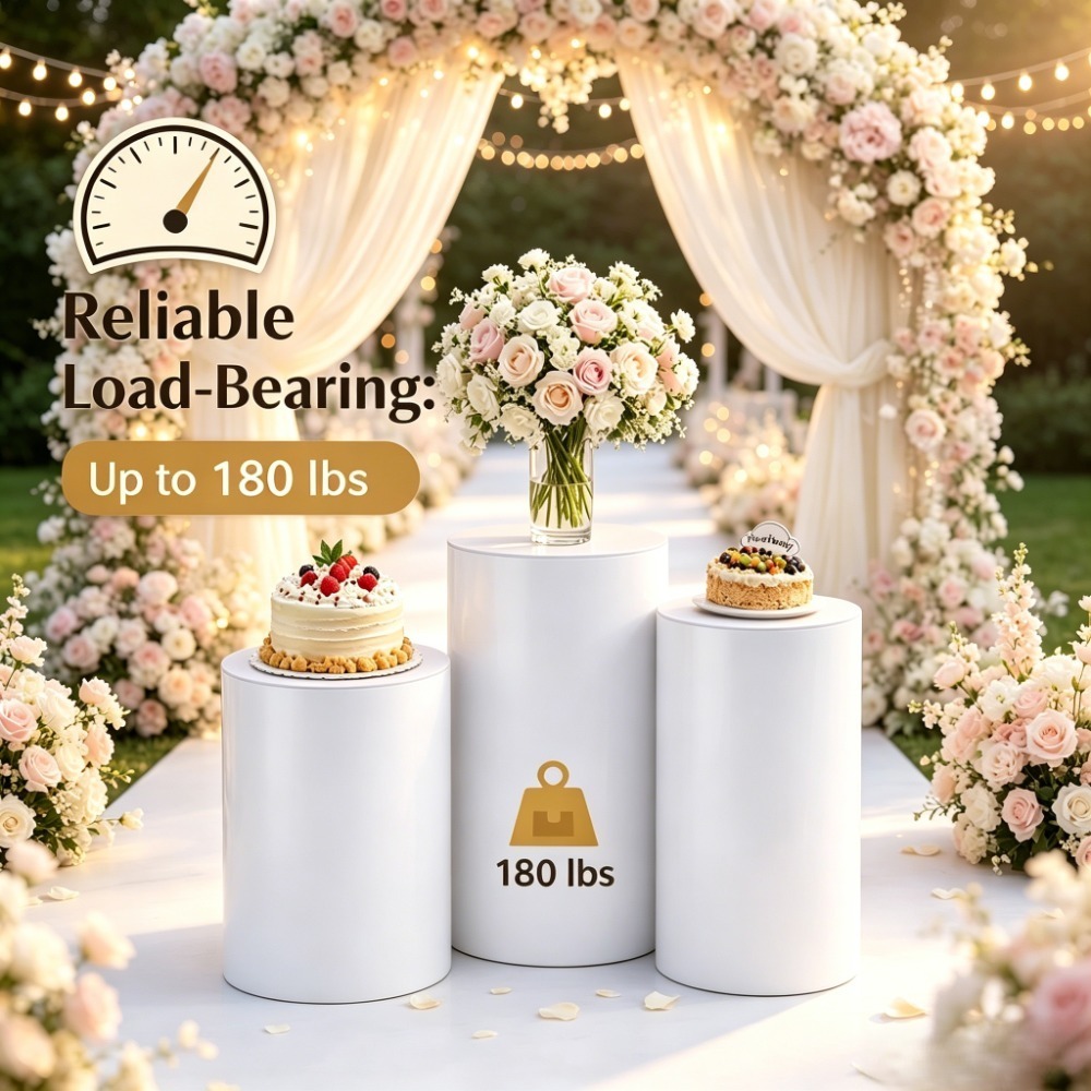 3/5Pcs Alas Silinder Putih, Pi - Dessert Table Backdrop ulasan dan harga