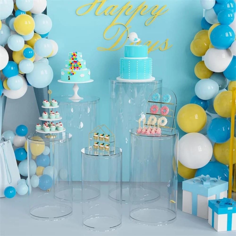 3/5Pcs Alas Silinder Putih, Pi - Dessert Table Backdrop ulasan dan harga