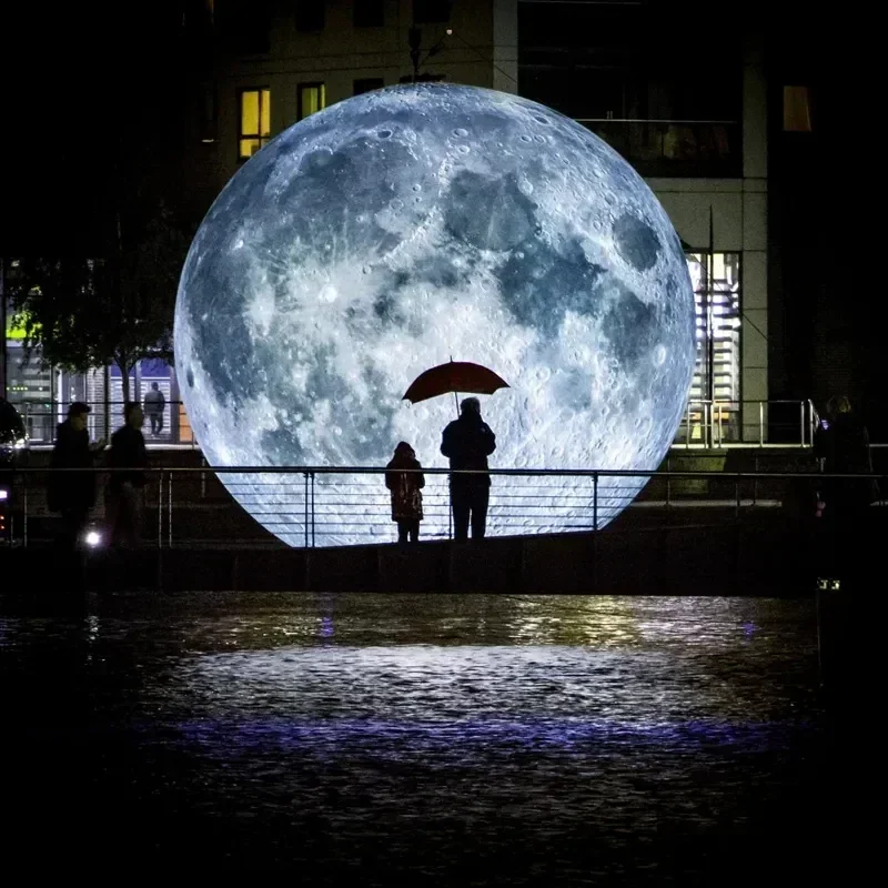 Bola Bulan Biru Tiup Raksasa d - Led Balloon Light ulasan dan harga